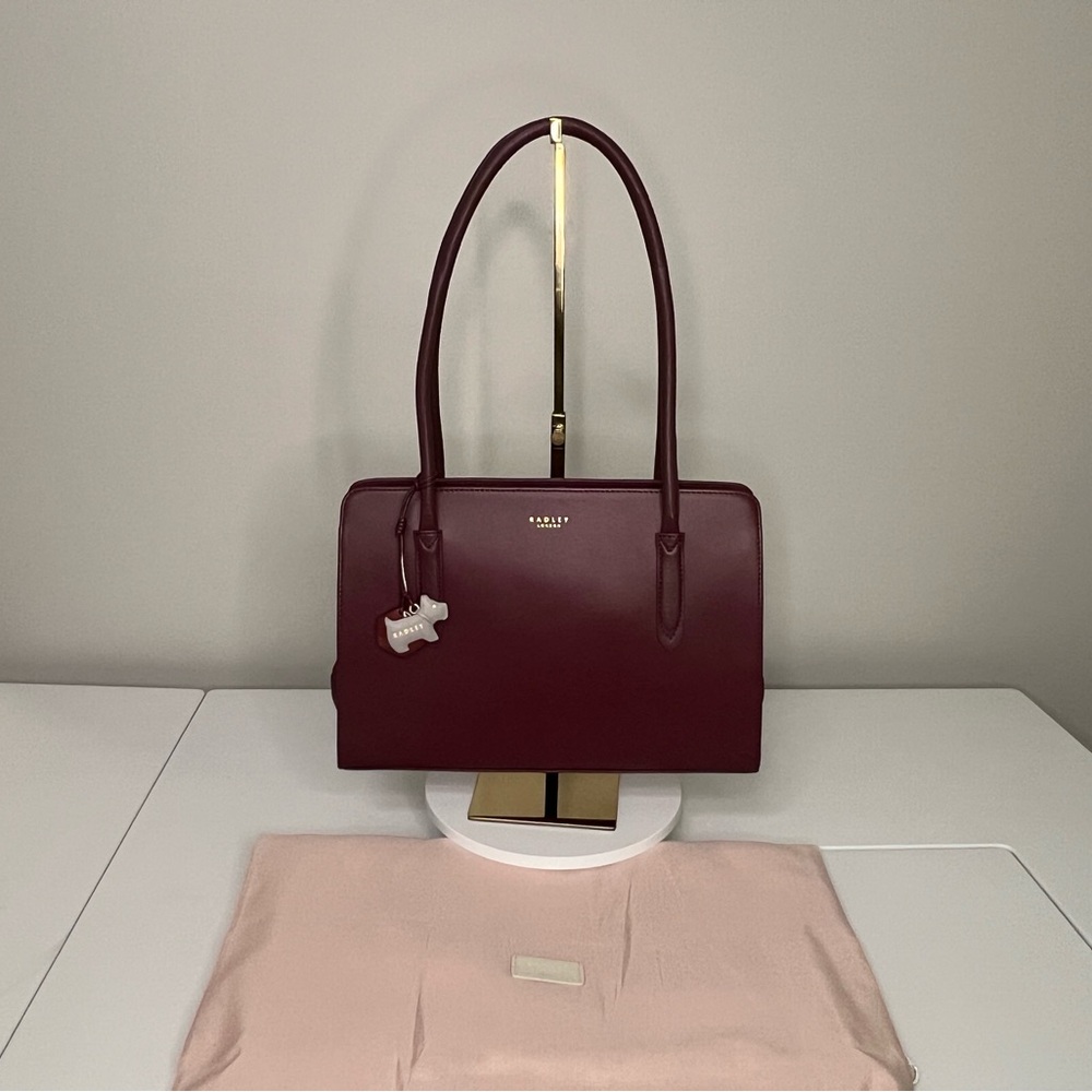 NWOT RADLEY LONDON Burgundy Structured Shoulder Bag